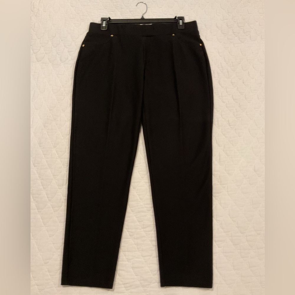 MICHAEL KORS PULL-ON BLACK DRESS PANTS 1X